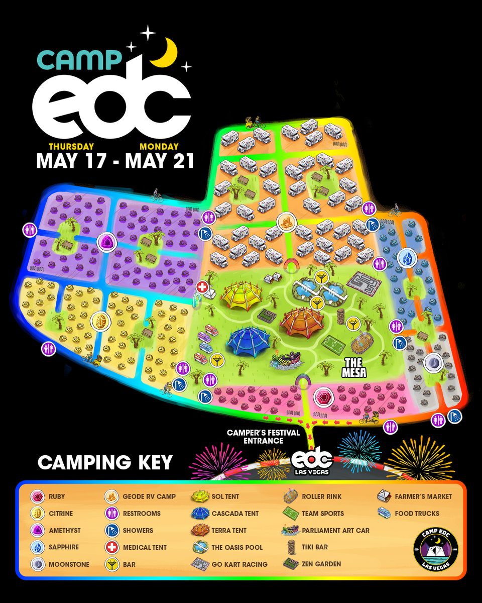 EDC Reveals First Ever Camping Map, Details &amp; It Looks Epic AF