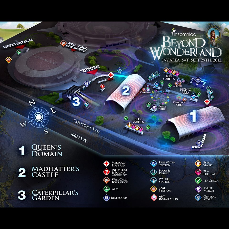 Beyond Wonderland Map
