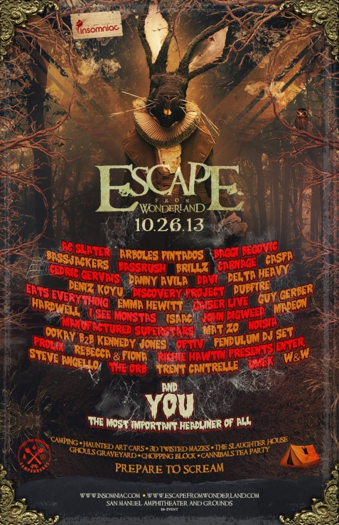 Escape From Wonderland Lineup Released! Your EDM
