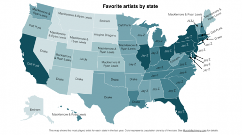 Favorite Artists By State