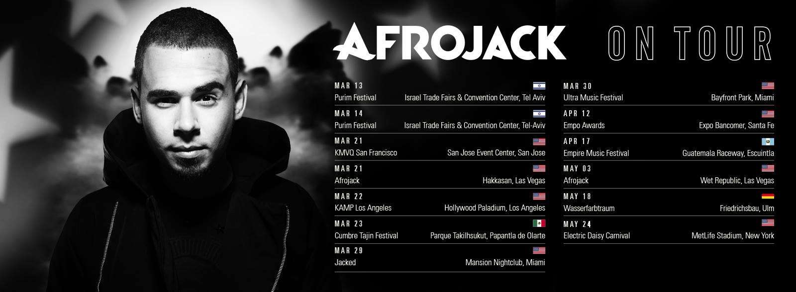 afrojack tour agenda