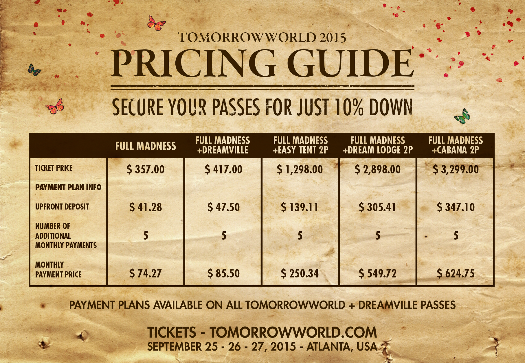 TomorrowworldPricingGuide