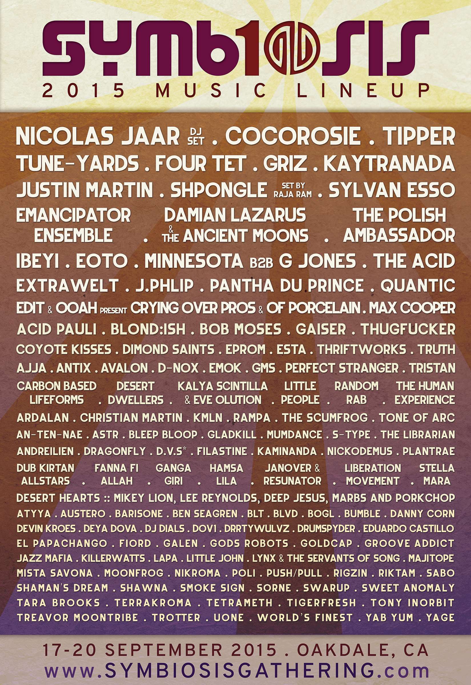Symbiosis Gathering Complete Lineup