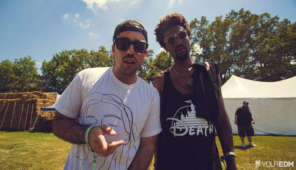 DJ B-Roc and JPatt backstage at Bonnaroo 2016 (Photo - Lucas Gregg)