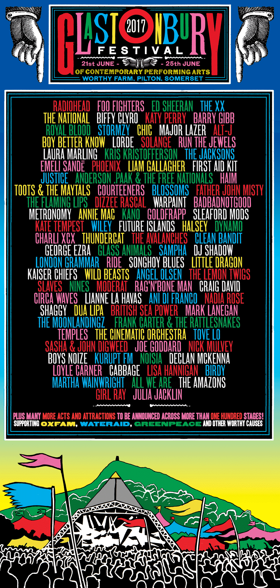 Glastonbury Reveals Killer 2017 Full Lineup and Schedule with