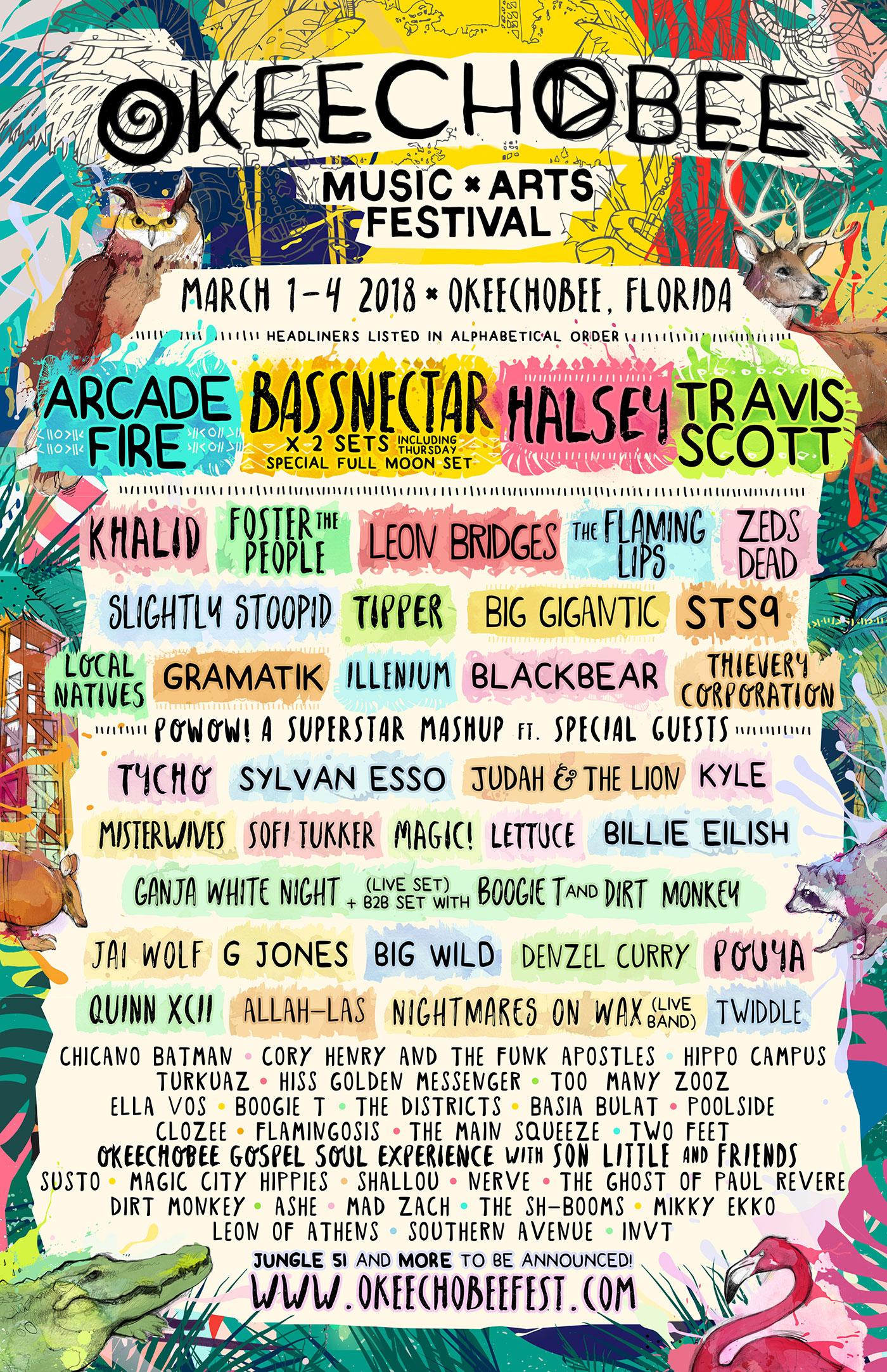 Okeechobee Drops 2018 Lineup With Arcade Fire, Bassnectar, Halsey & Travis Scott ...