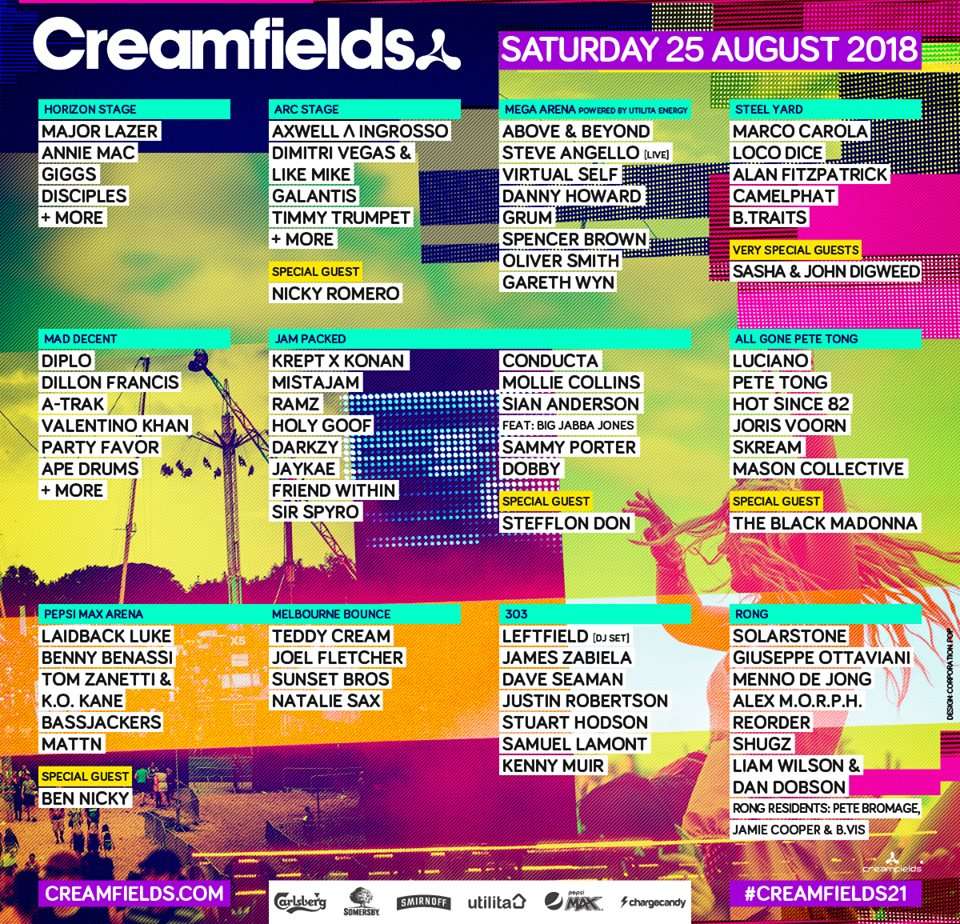 Creamfields 2018 Drops The World's Biggest Electronic ...