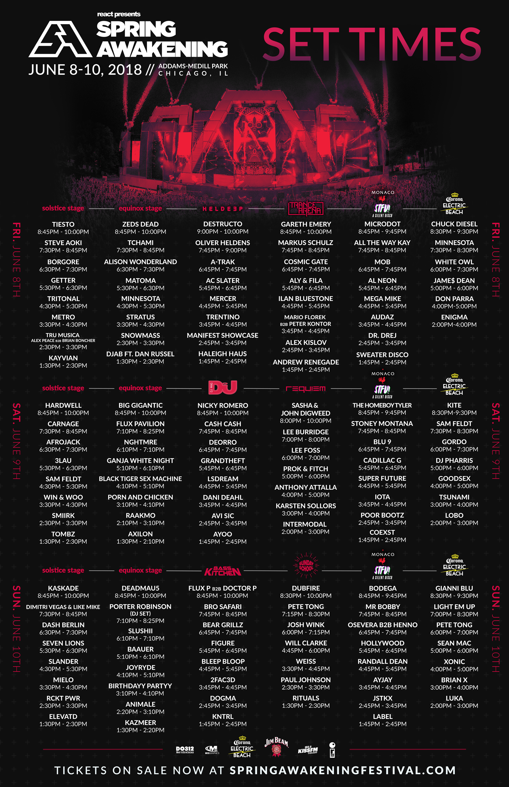 Spring Awakening 2018 Schedule - SAMF