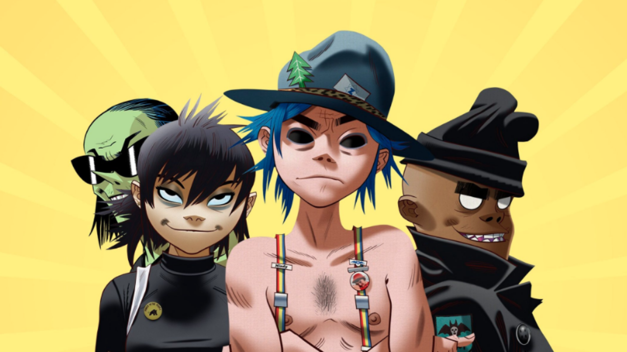 Гориллаз слушать песни. Группа гориллаз. Вокалист гориллаз. Gorillaz обложка группы. Группа Gorillaz Постер.