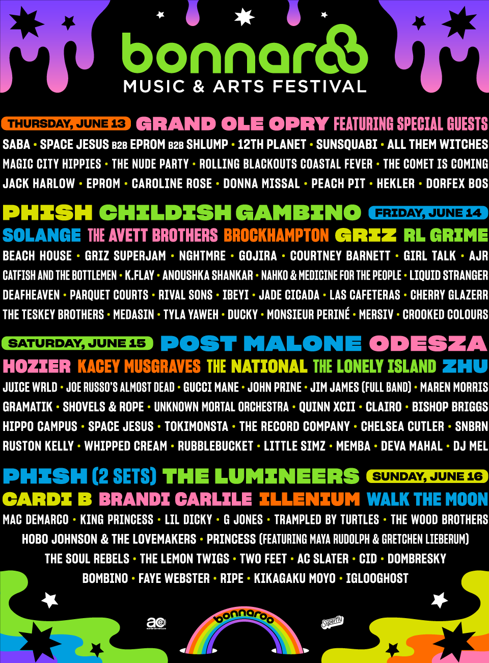 BREAKING: Bonnaroo Drops Stacked 2019 Lineup with Post Malone, ODESZA &amp; Much More