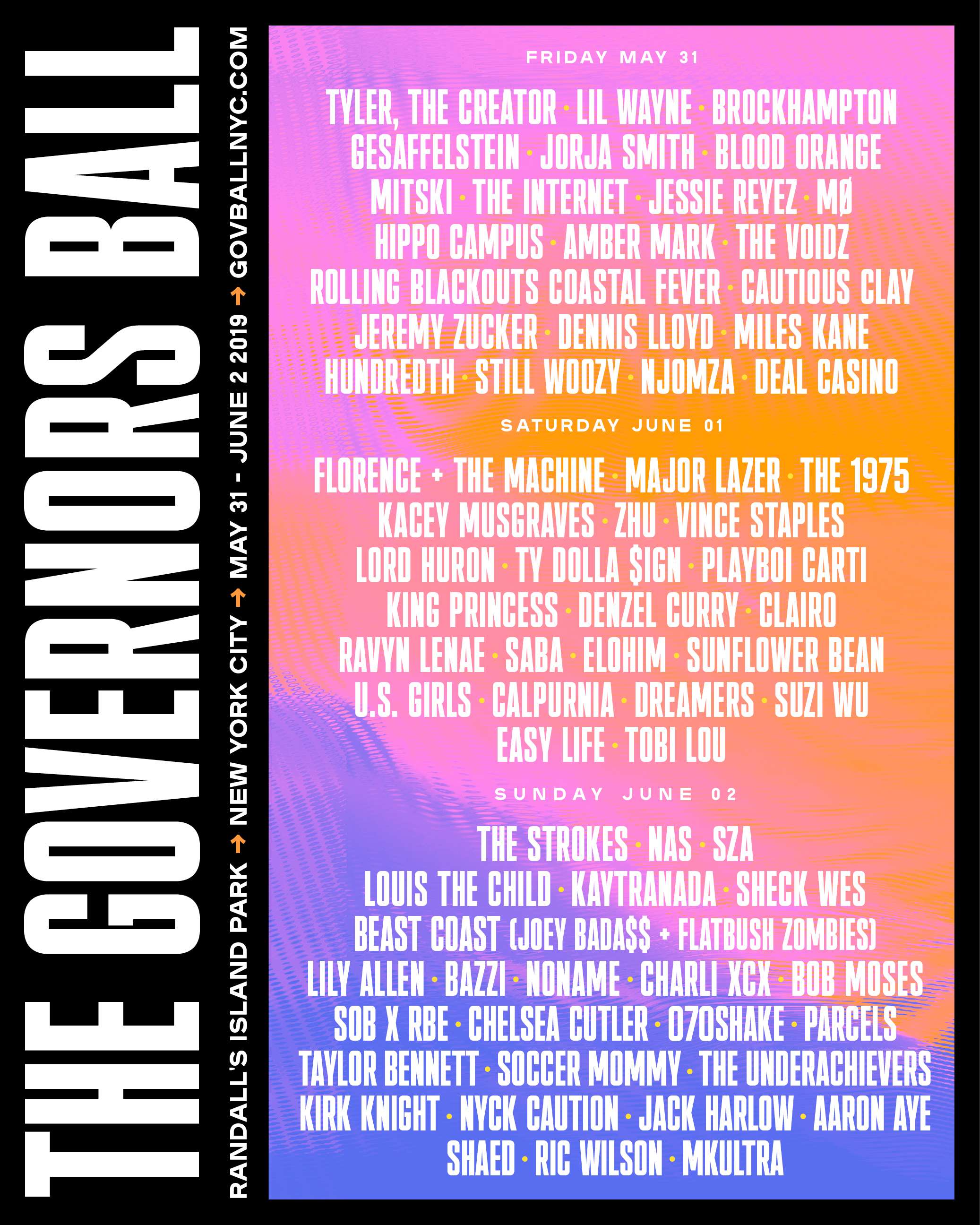 IT’S LINEUP SZN: Governors Ball Takes Totally Different Direction Than Coachella