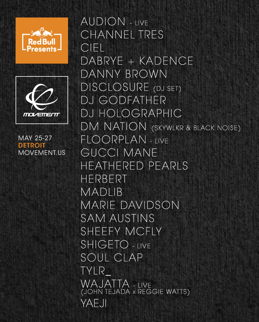 Movement Electronic Music Festival Announces Stage Lineups DJ DiscJockey