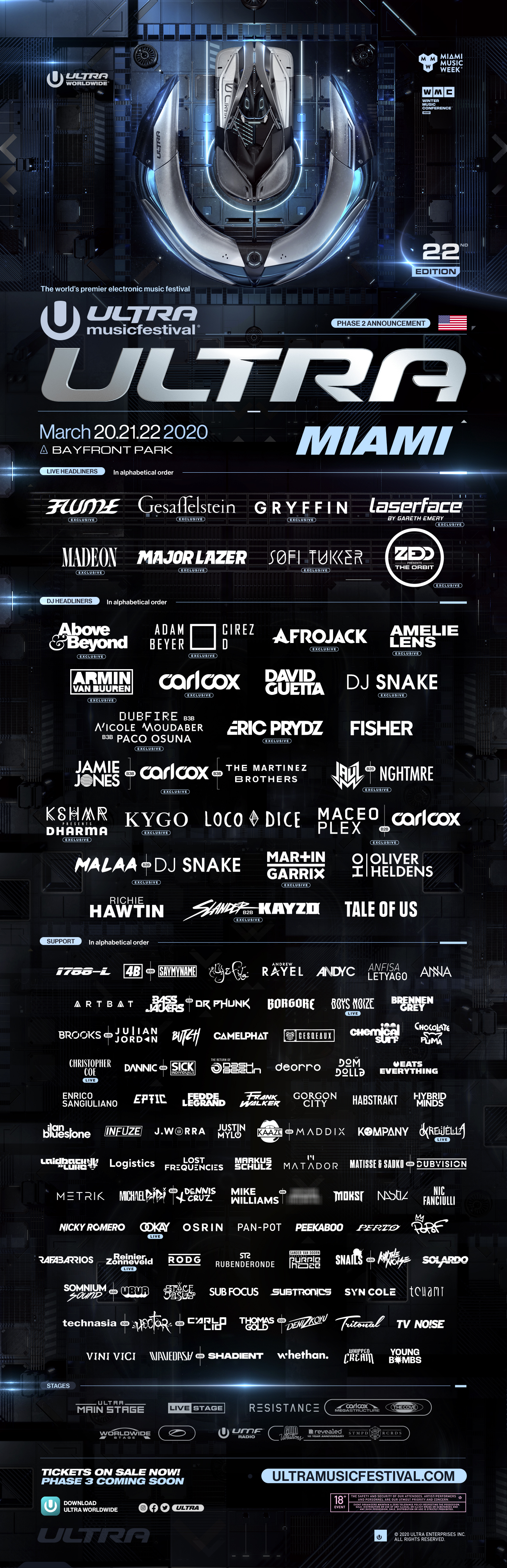 ultra music festival phase 2 lineup