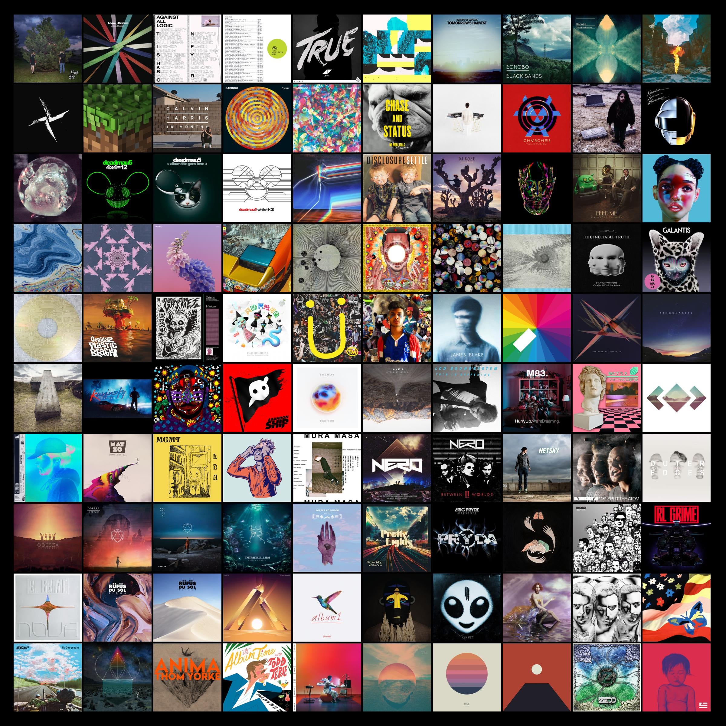 Daft Punk, Porter Robinson & Flume Rule 'Official Top 100 Albums of the 2010s' List