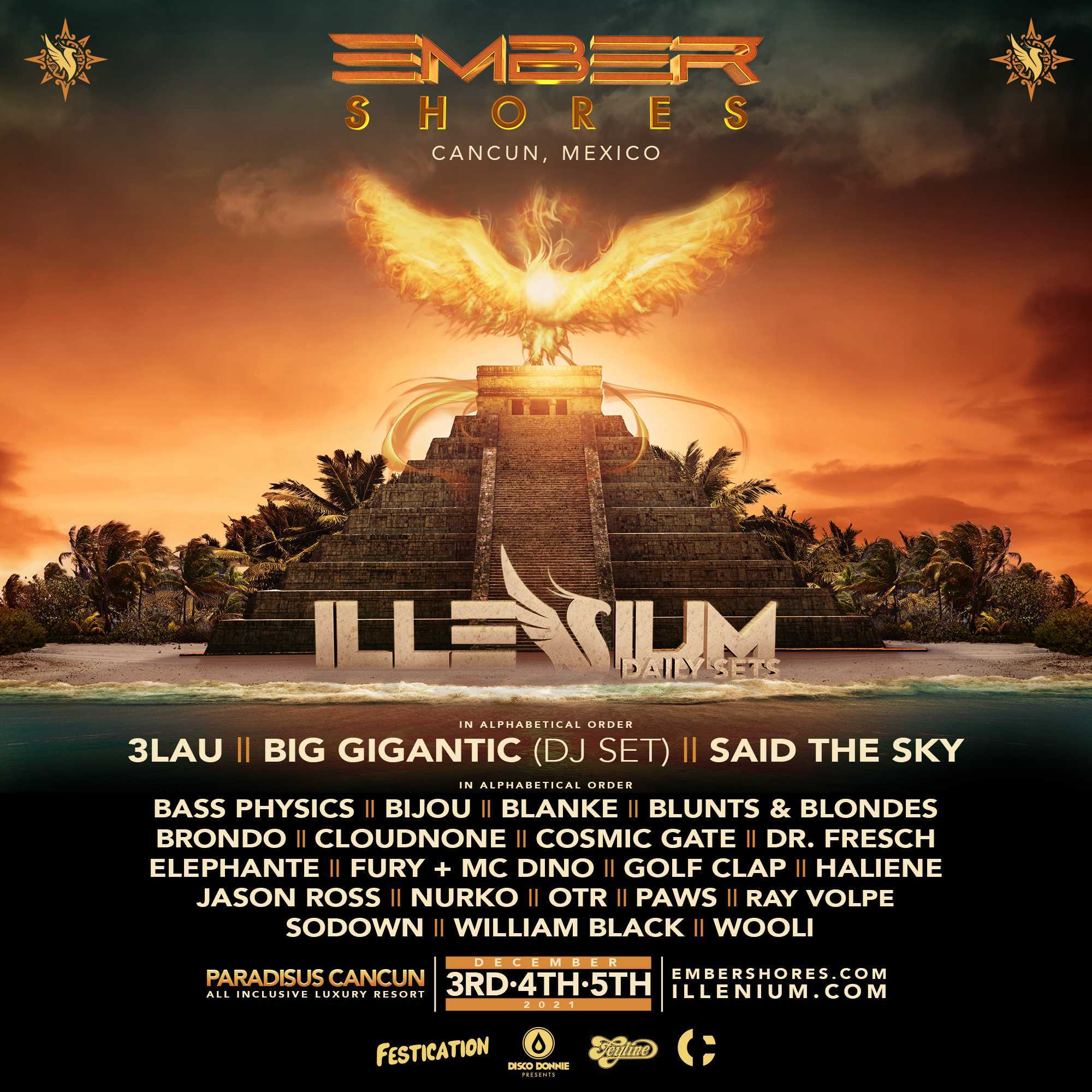ILLENIUM dévoile la gamme Ember Shores avec 3LAU, Big Gigantic, Said