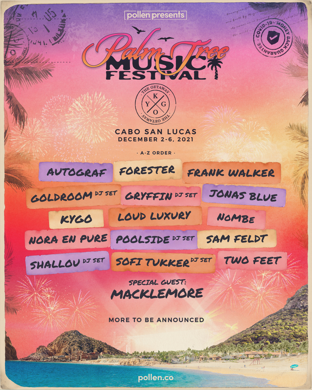 Kygo announces Cabo festival lineup with Macklemore, Two Feet, Gryffin