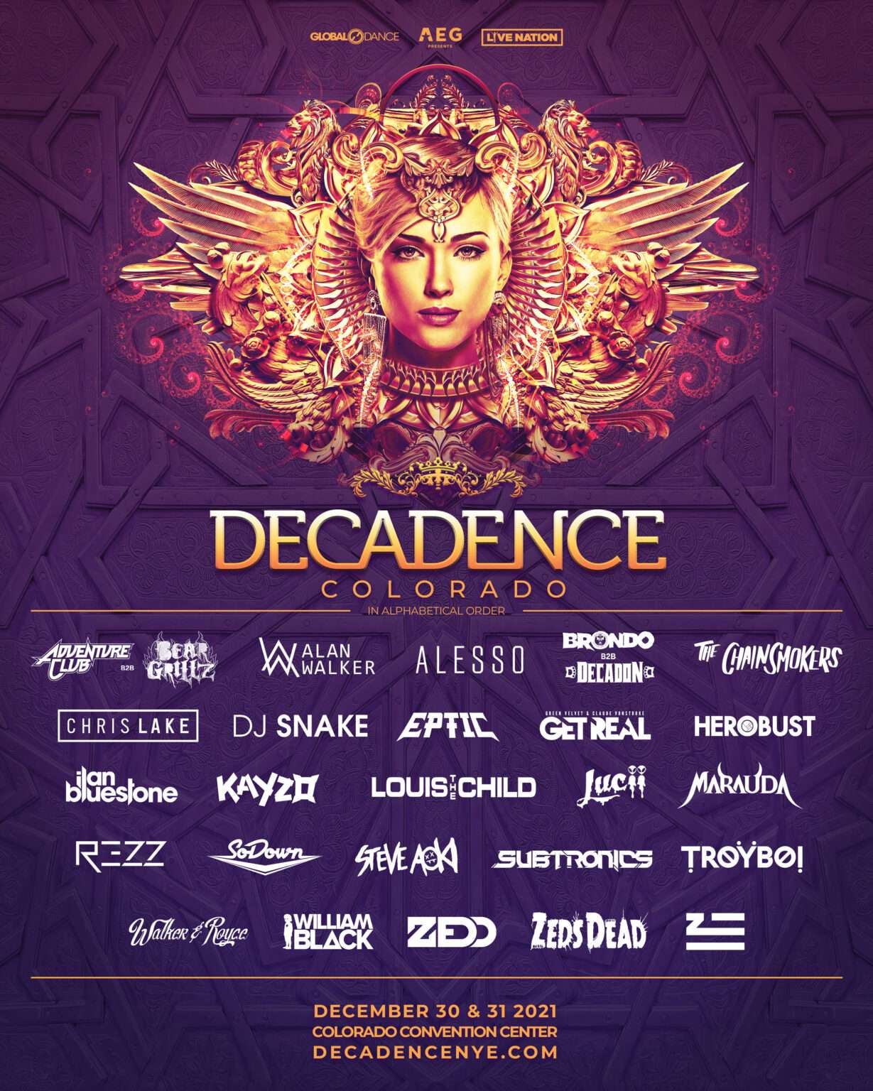 Decadence NYE Drops Lineup With Rezz, Zedd, DJ Snake, & More ADDICTED