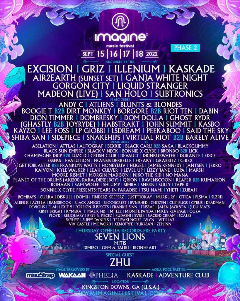 Imagine Music Festival 2022 lineup