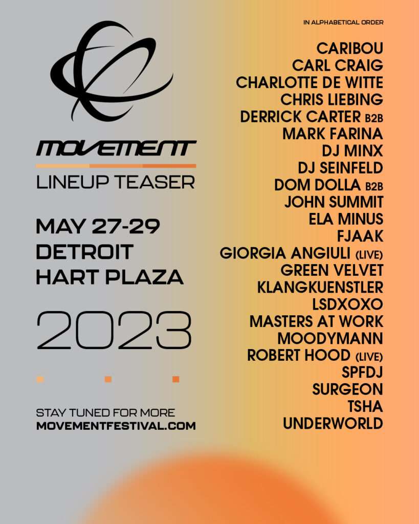 Movement detroit2023 lineup teaser