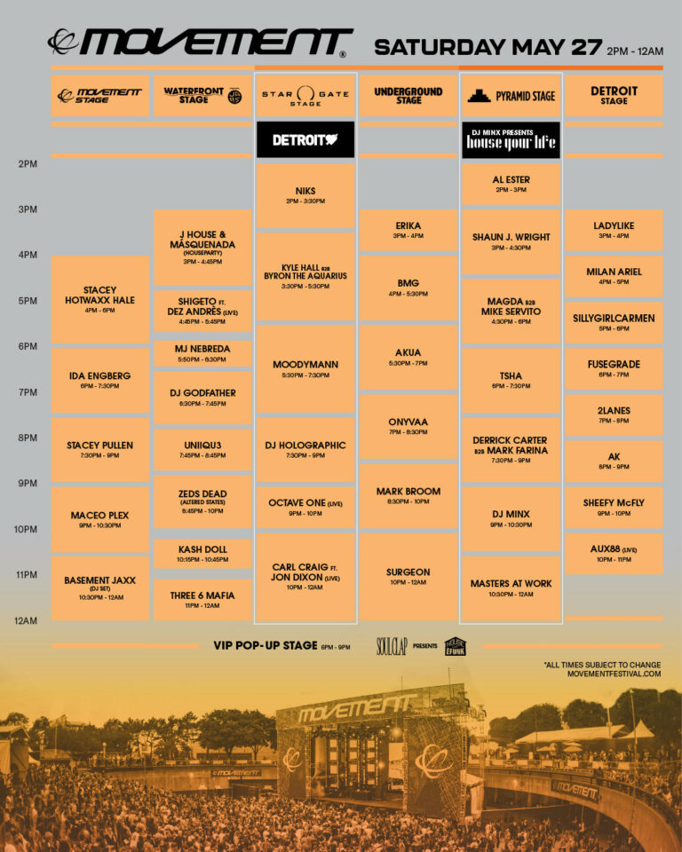 Movement Detroit Reveals 2023 Schedule & Updated App Your EDM