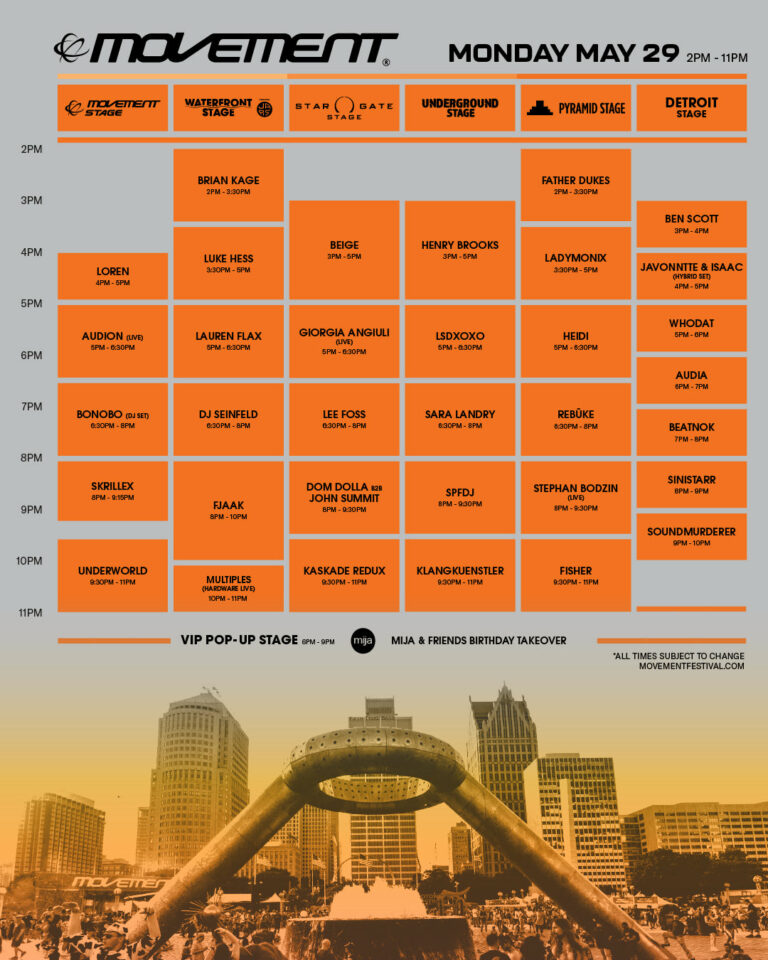 Movement Detroit Reveals 2023 Schedule & Updated App Your EDM